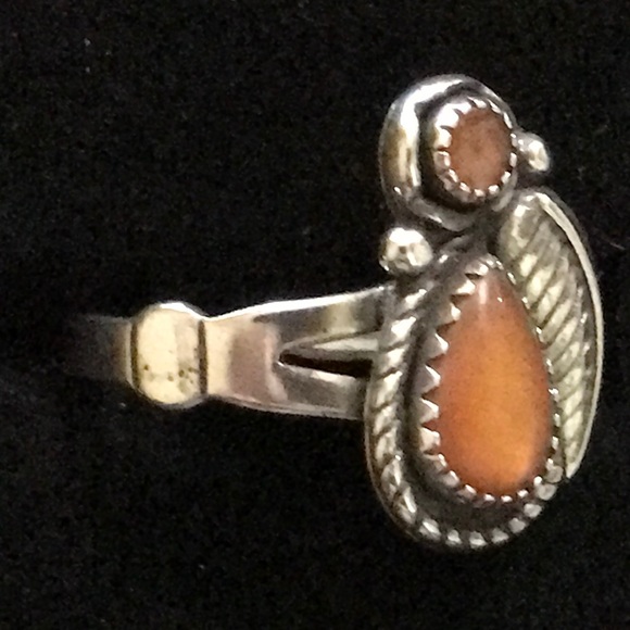 Vintage Paua Shell Navajo sterling silver Ring - Picture 2 of 5